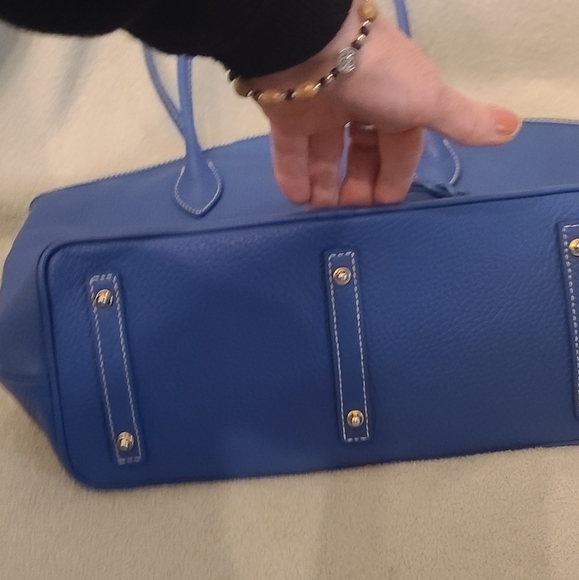 Dooney & Bourke Blue Leather Shoulder Bag - Picture 5 of 6
